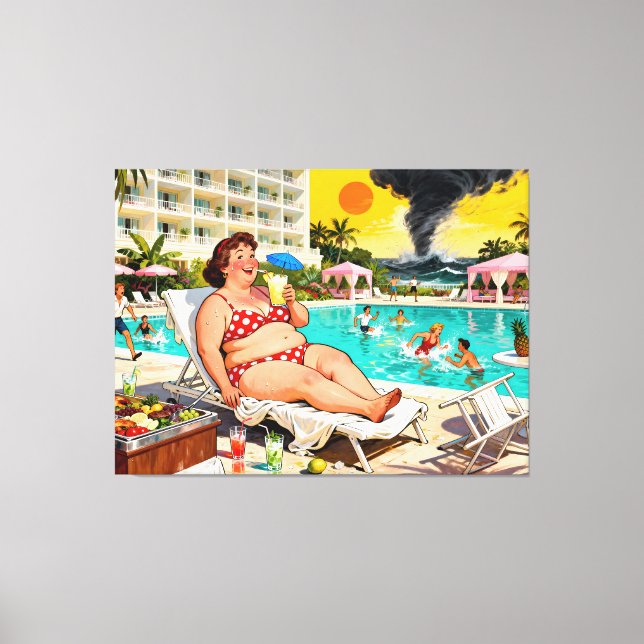 “The Storm Can Wait” – A Self Denial Cartoon Canvastryck (Framsida)