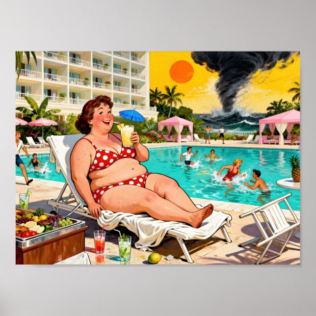 “The Storm Can Wait” – A Self Denial Cartoon Poster (Framsidan)