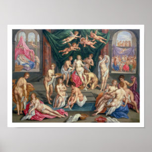 The Story of Cupid and Psyche (olja på panelen) Poster