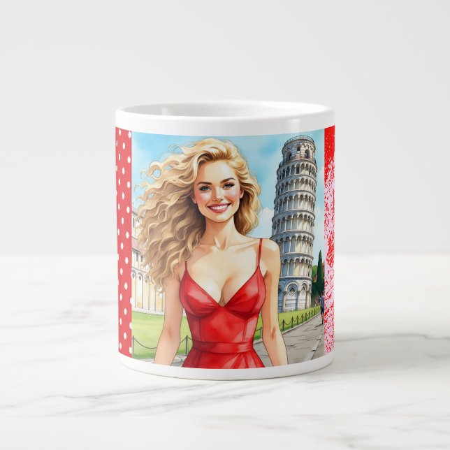 The Story of Pisa Torn, Romantic Vacation Jumbo Mugg (Framsidan)