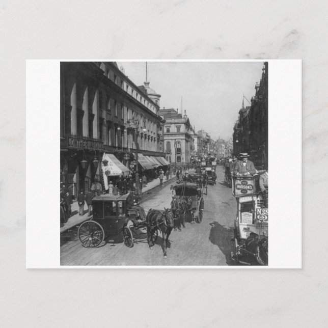 The Strand, 1901 London England, Förenade kungarik Vykort (Framsida)