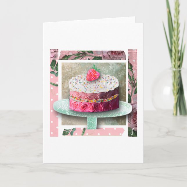 The Strawberry Rose Confection Kort (Framsida)