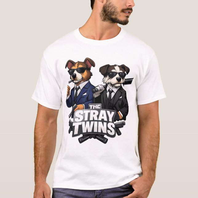 The Stray Twins – British Dog Parody T-Shirt  (Framsida)