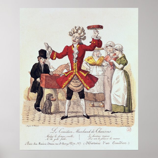 The Street Singer, graverad av Alois Senefelder Poster (Framsidan)