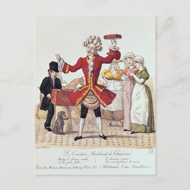 The Street Singer, graverad av Alois Senefelder Vykort (Framsida)