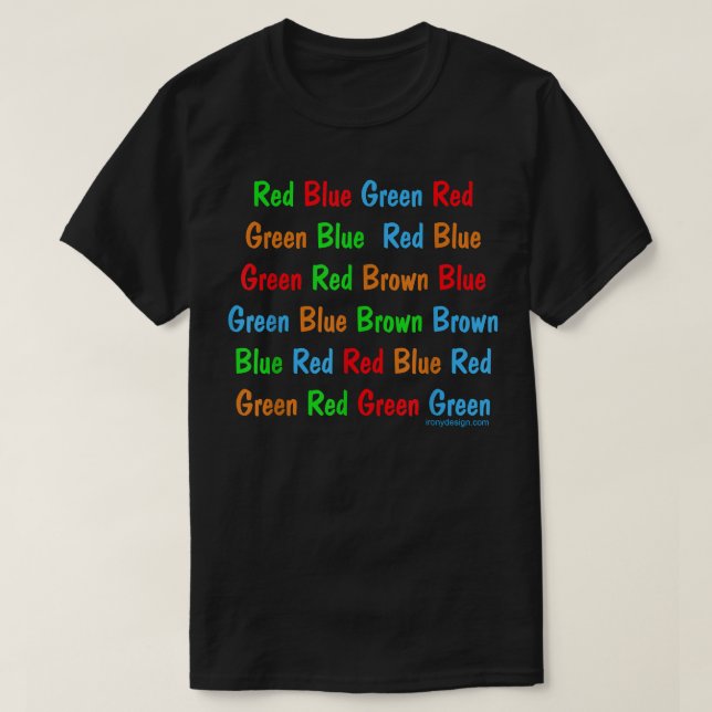 The Stroop Test Dark  T Shirt (Design framsida)