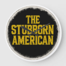 The Stubborn American Bold Emblem Clock Stor Klocka