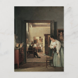 The Studio of Ingres in Rom, 1818 Vykort