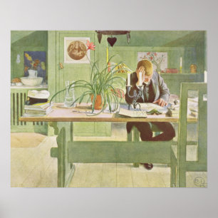 The Study Room, 1908 av Carl Larsson Poster