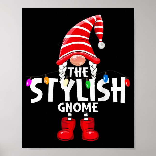 The Stylish Gnome Christmas Matching Pajama  Poster (Framsidan)