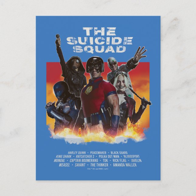 The Suicide Squad | Retro-stil filmplansch Vykort (Framsida)