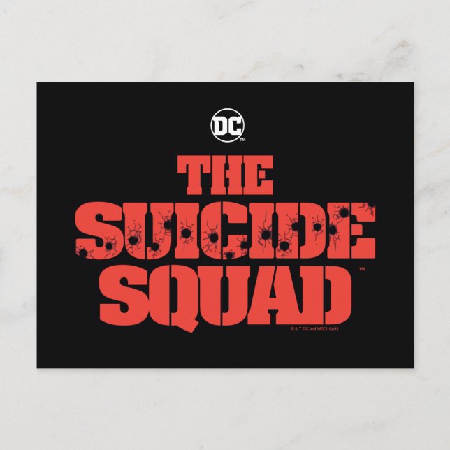 The Suicide Squad | Röd och svart logotyp Vykort (Framsida)