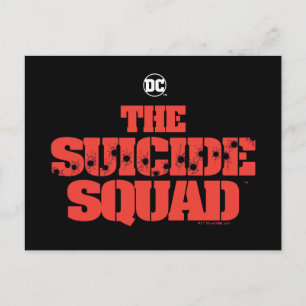 The Suicide Squad Röd och svart logotyp Vykort
