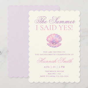 The Summer I Said Yes Snigelhalsring Henparty Inbjudningar