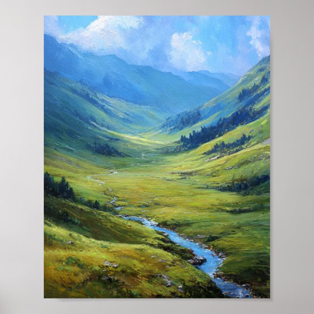 The Sunlit Traverse: A Winding River through the V Poster (Framsidan)