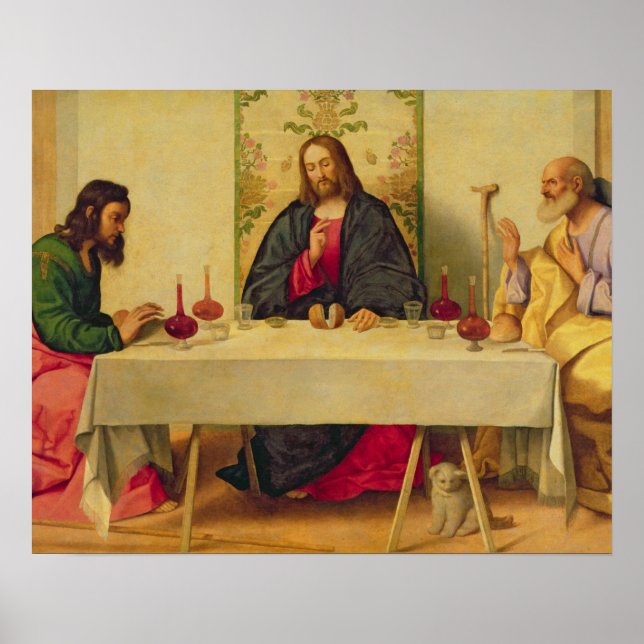 The Supper at at Emmaus, 1520 (oil on canvas) Poster (Framsidan)