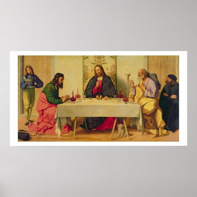 The Supper at at Emmaus, 1520 (oil on canvas) Poster (Framsidan)