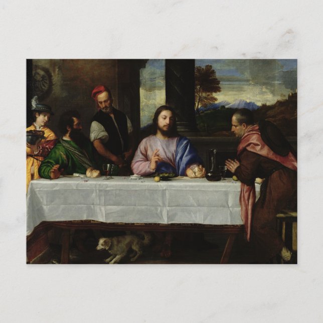 The Supper at at Emmaus, 1535 Vykort (Framsida)