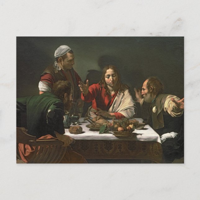 The Supper at at Emmaus, 1601 2 Vykort (Framsida)