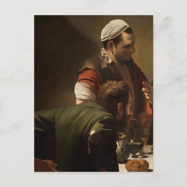 The Supper at at Emmaus, 1601 Vykort (Framsida)