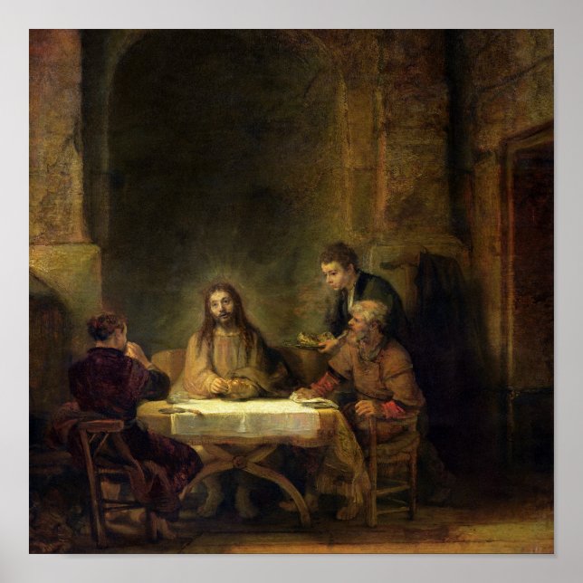 The Supper at at Emmaus, 1648 Poster (Framsidan)