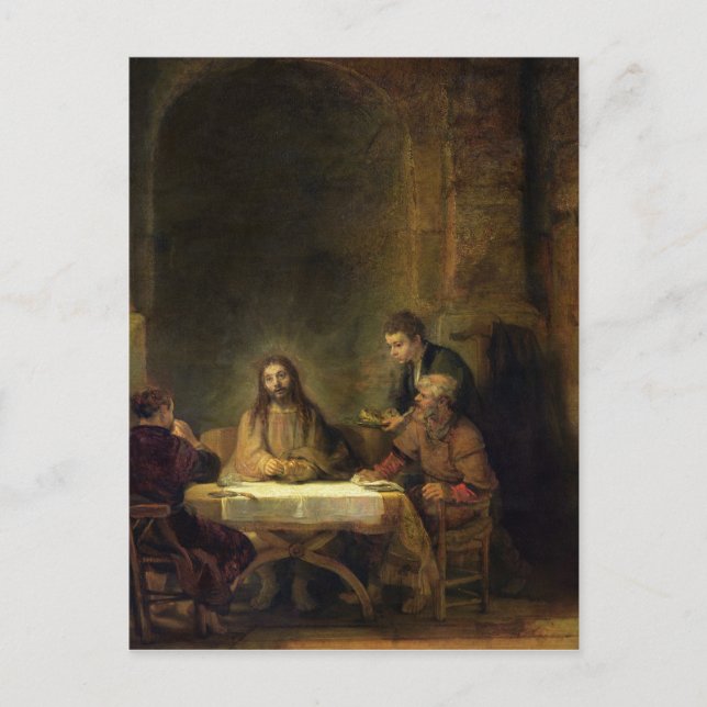 The Supper at at Emmaus, 1648 Vykort (Framsida)