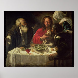 The Supper at at Emmaus, c.1614-21 Poster