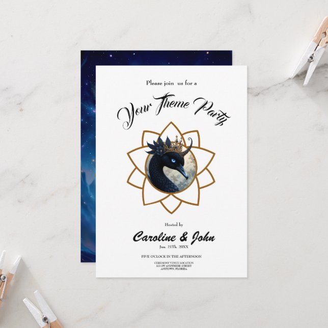 The Swan Who Guards the Moon.   Inbjudningar (Fram/Back In Situ)