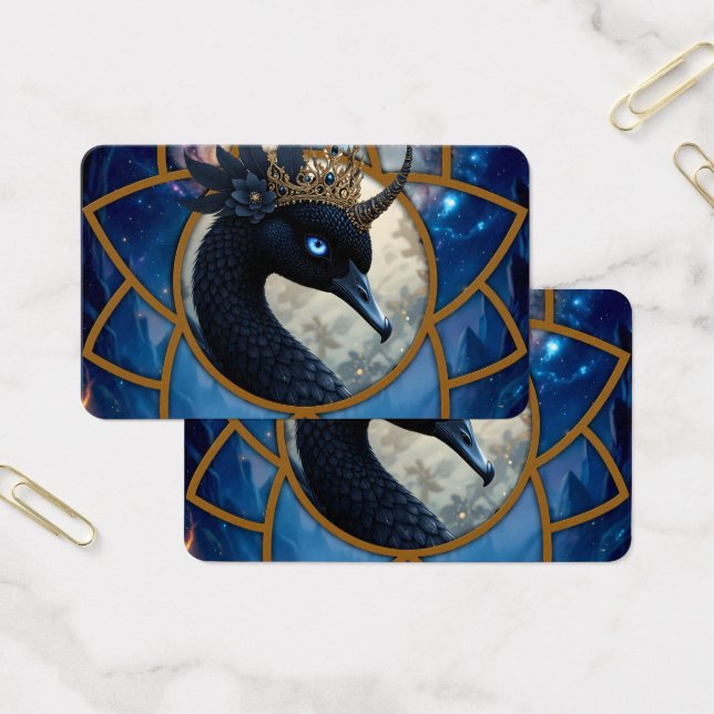 The Swan Who Guards the Moon.   Visitkort (Kontor)