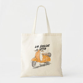 THE SWEET LIFE MOTORCYCLE  Tote Bag Tygkasse