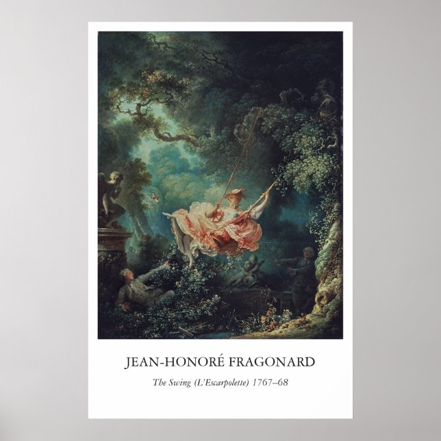 The Swing by Fragonard – Rococo Art Poster (Framsidan)