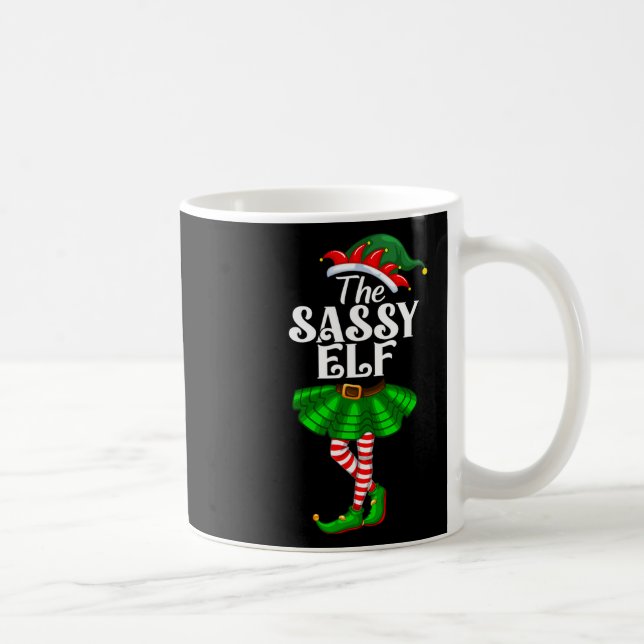 The Sy Elf Xmas Funny Christmas Matching Family Pa Kaffemugg (Höger)