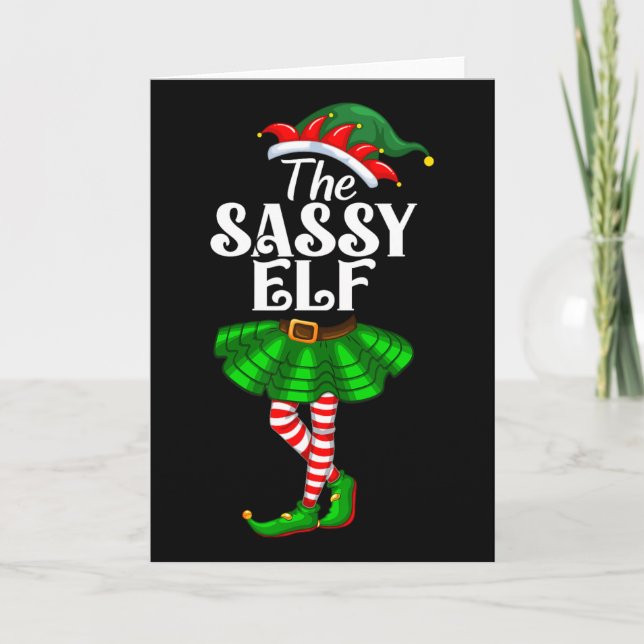 The Sy Elf Xmas Funny Christmas Matching Family Pa Kort (Framsida)