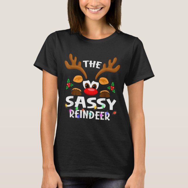 The Sy Reindeer Christmas Men Women  T Shirt (Framsida)