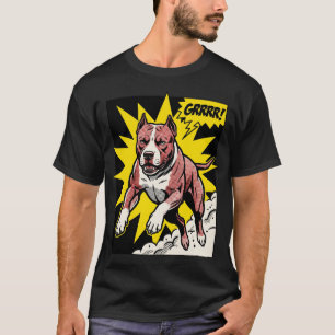 The Synthwave Pittie: Retro Neon Amerikansk Pit Bu T Shirt
