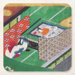 The Tale of Genji, Tawaraya Sotatsu Underlägg Papper Kvadrat