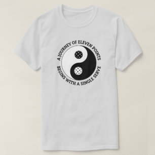 The Tao of Pickleball Rolig Yin Yang Pickleball T Shirt