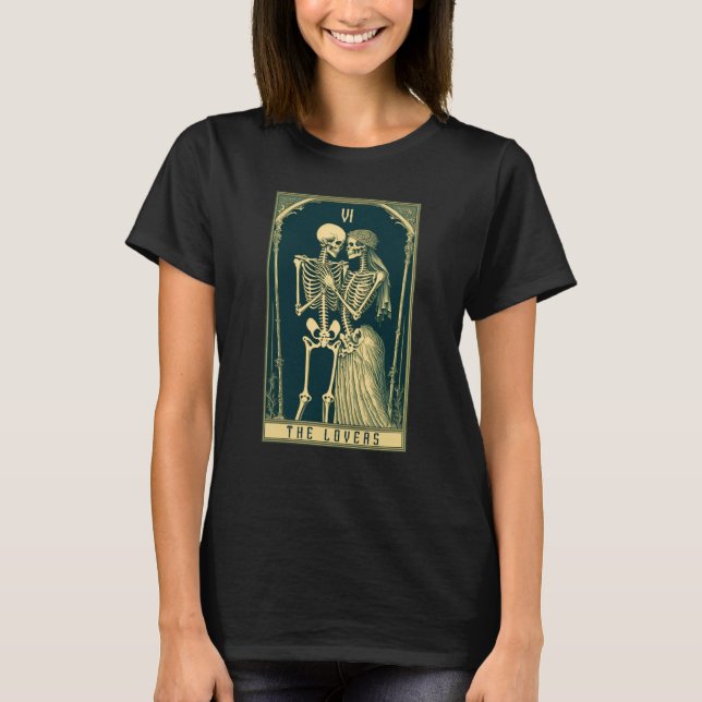 The Tarot Card Goth and Valentines Day T Shirt (Framsida)