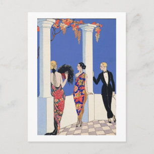 The Taste of Shawls, 1922 (pochoir print) Vykort