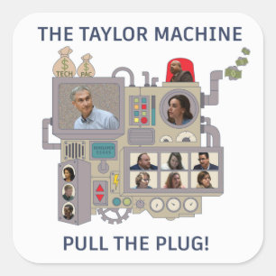 The Taylor Machine Fyrkantigt Klistermärke