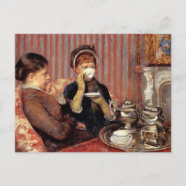 The Tea av Mary Cassatt vykort
