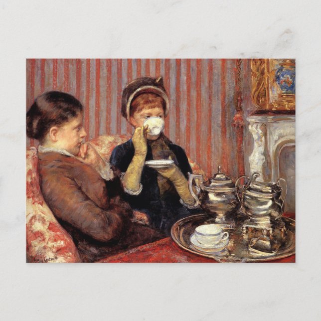 The Tea av Mary Cassatt vykort (Framsida)