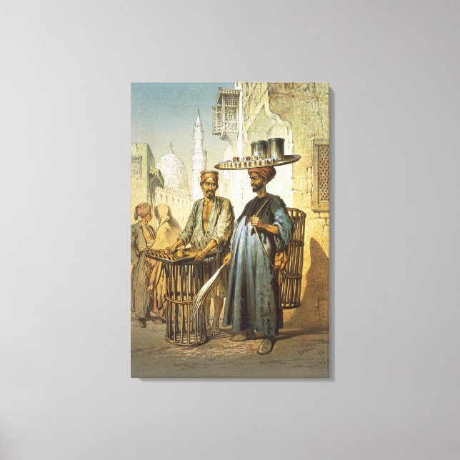 The Tea Seller, from 'Souvenir of Cairo', 1862 (li Canvastryck (Framsida)