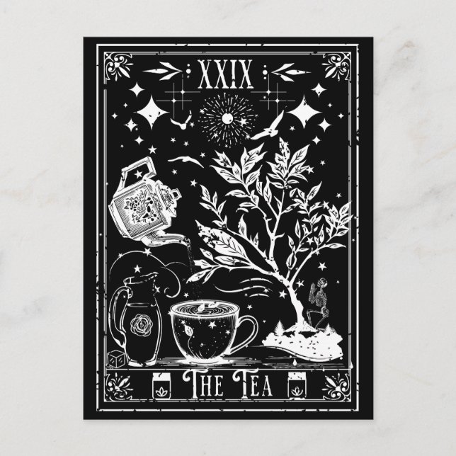 The Tea Tarot-kortet Vykort (Framsida)