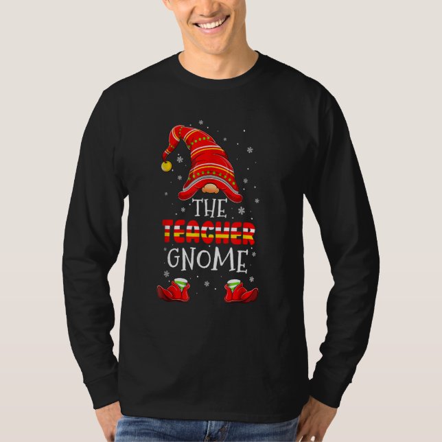 The Teacher Gnome Apparel Teach Matching Pajamas W T Shirt (Framsida)