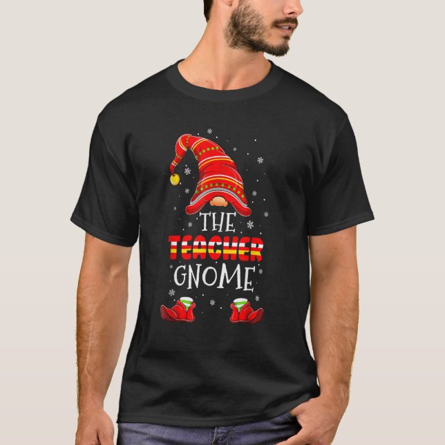 The Teacher Gnome Apparel Teach Matching Pajamas W T Shirt (Framsida)