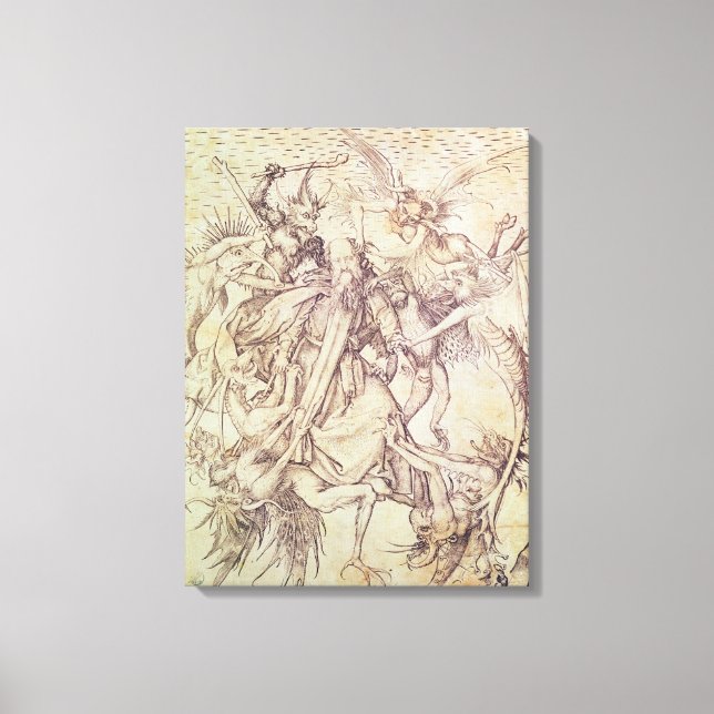 The Temptation of St. Anthony (engrave) Canvastryck (Framsida)