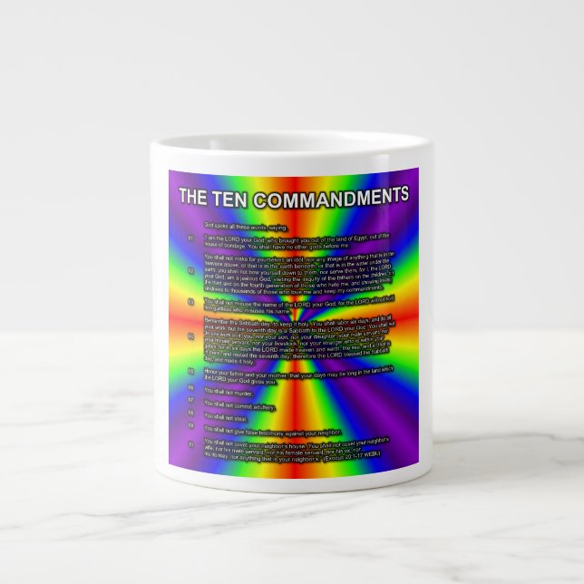 The Ten Commandments Mug Jumbo Mugg (Framsidan)