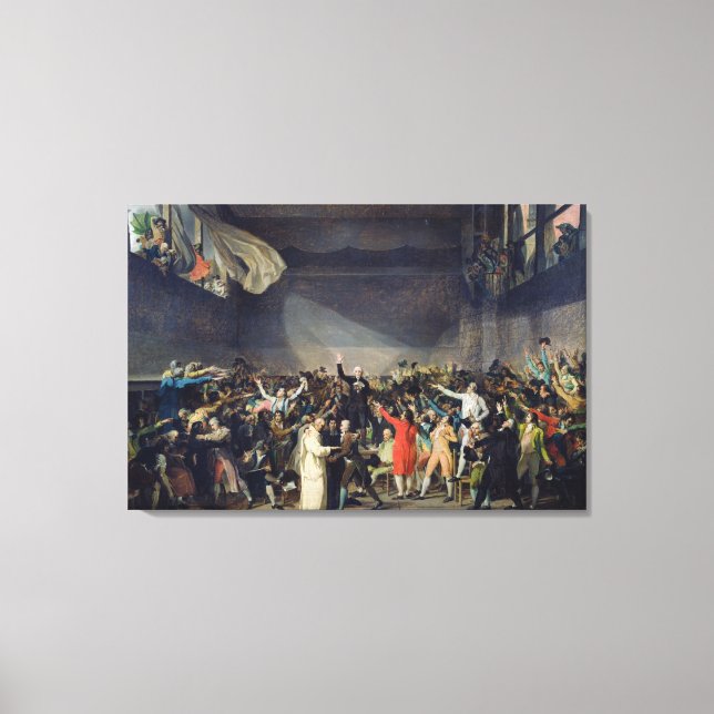 The Tennis Court Oath, 20 juni 1789, 1791 Canvastryck (Framsida)