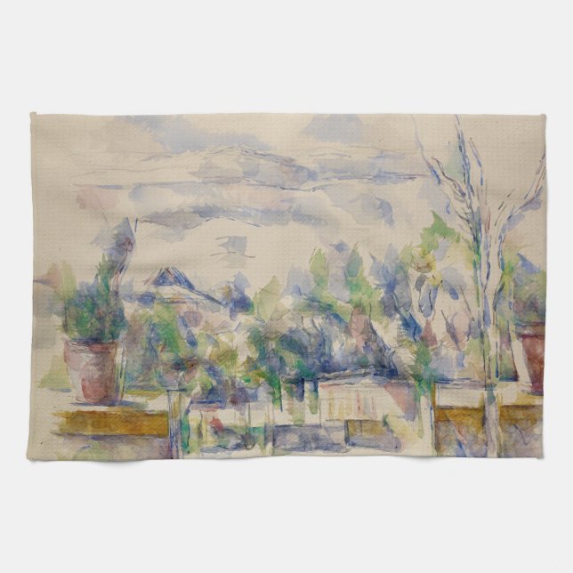 The Terrace at the Garden at Les Lauves, Cezanne Kökshandduk (Horisontell)